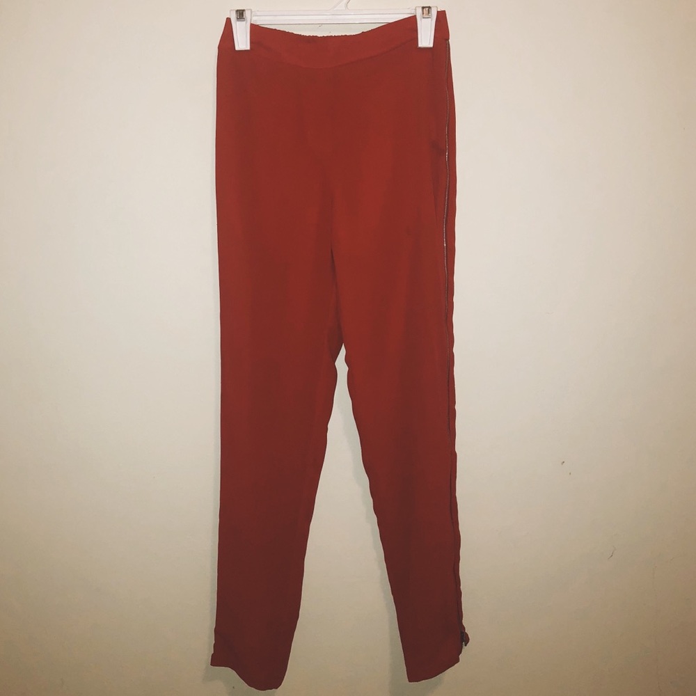 Red Zipper Pants
